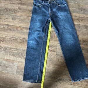 Levis Classic 505 Men's Dark Wash Jeans 36x32 SKU 193